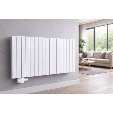 Flach Paneelheizkörper Doppellagig Mittelanschluss 600 x 1106 mm Anthrazit Wandheizkörper 