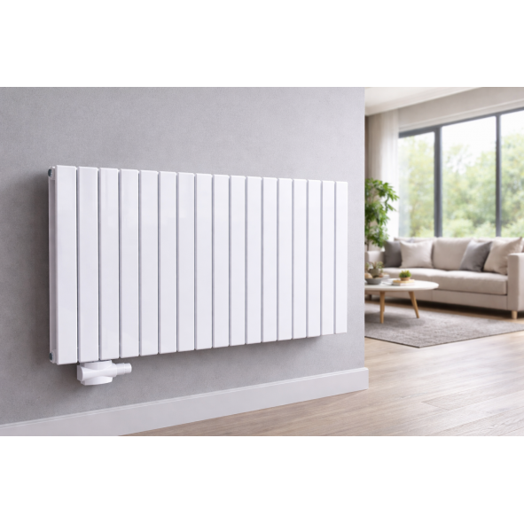 Flach Paneelheizkörper Doppellagig Mittelanschluss 600 x 1106 mm Anthrazit Wandheizkörper 