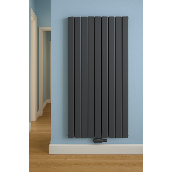 Design Flach Paneelheizkörper Doppellagig Mittelanschluss 1800 x 662 Anthrazit Design Flach Paneelheizkörper Doppellagig Mittelanschluss 1800 x 662 Anthrazit