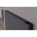 Flach Horizontal Wand Elektroheizung mit Thermostat Effizient WLAN-fähig Konvektor Anthrazit