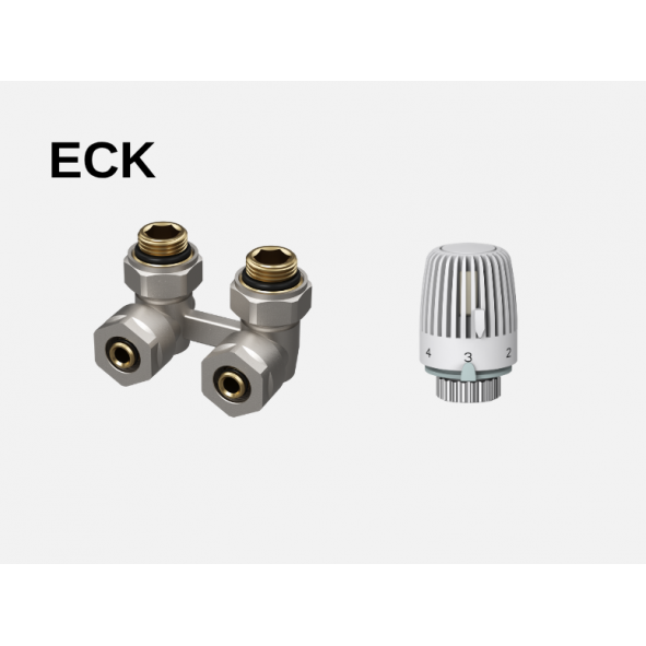 Hahnblock Set Eck Heizkörper Thermostatkopf Zweirohr Ventil Eurokonus 1/2 16mm Hahnblock Set Eck Heizkörper Thermostatkopf Zweirohr Ventil Eurokonus 1/2 16mm