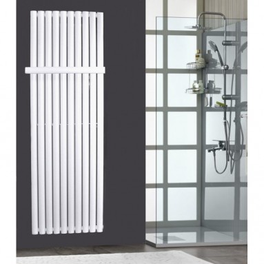 590 mm Handtuchstange Design Handtuchhalter für Paneelheizkörper Ellipse Weis